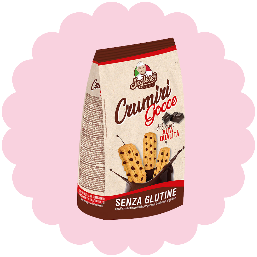 Biscuits Crumiri avec pépites de chocolat sans gluten