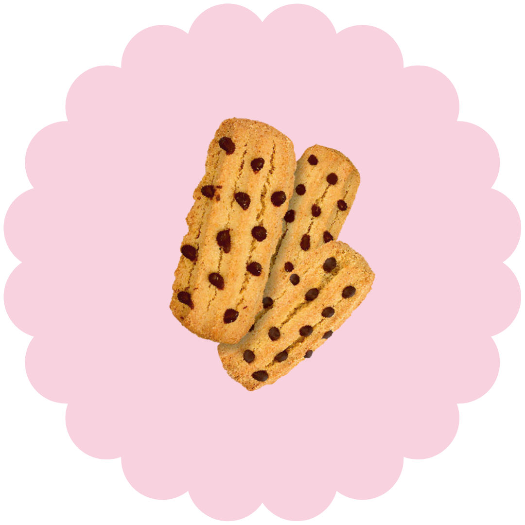 Biscuits Crumiri avec pépites de chocolat sans gluten