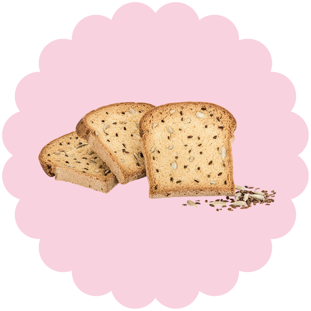 Biscottes complètes sans gluten aux graines de lin et de tournesol