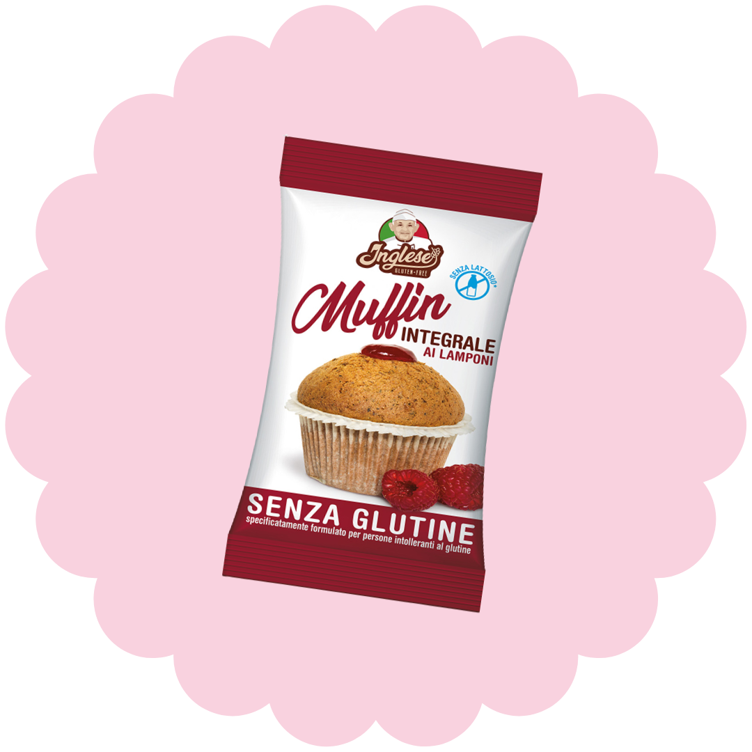 Muffins complets aux framboises sans gluten (1 pièce)
