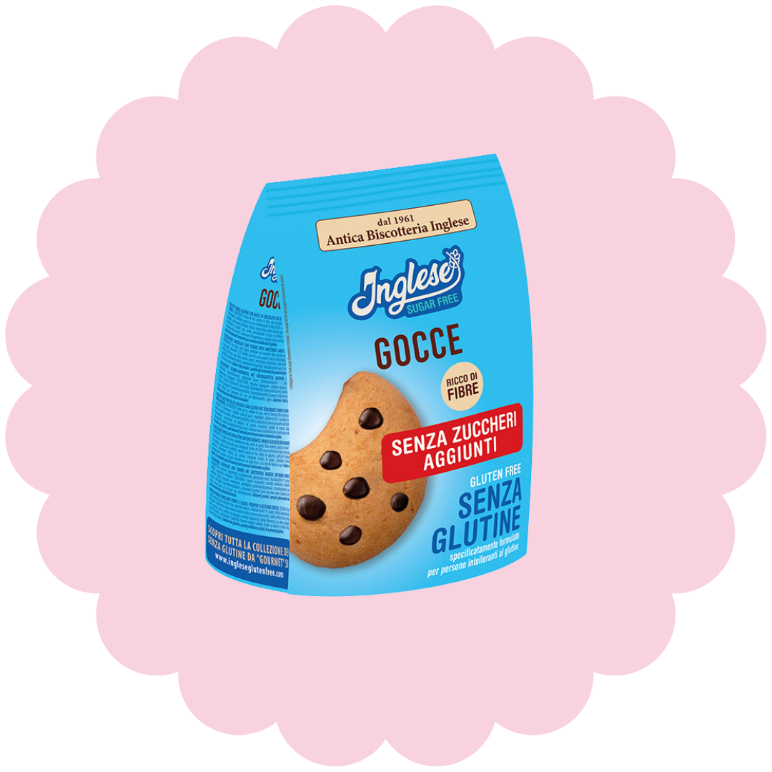 Biscuits Gocce avec pépites de chocolat sans gluten et sans sucres ajoutés