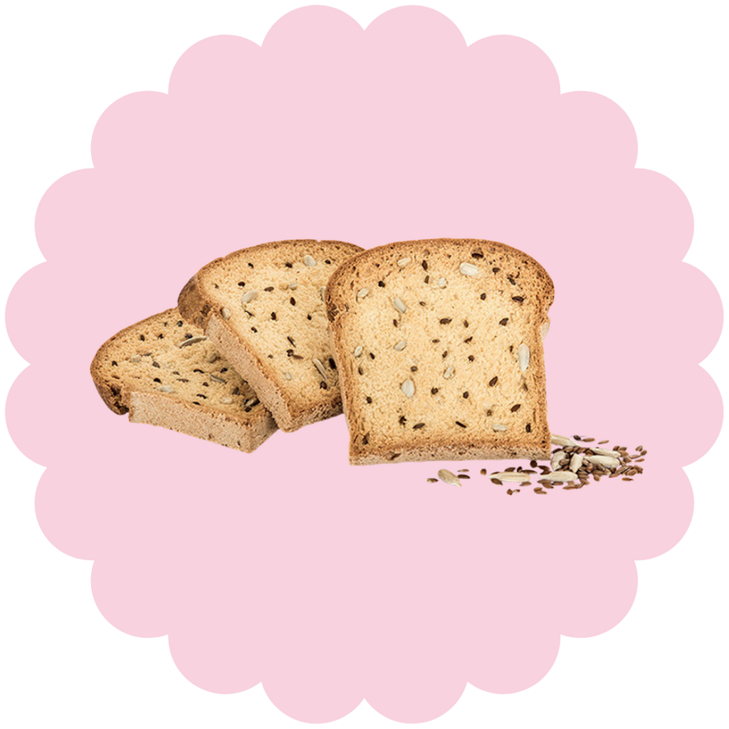 Biscottes complètes sans gluten aux graines de lin et de tournesol