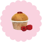 Muffins complets aux framboises sans gluten (4 pièces)