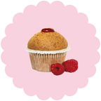 Muffins complets aux framboises sans gluten (1 pièce)